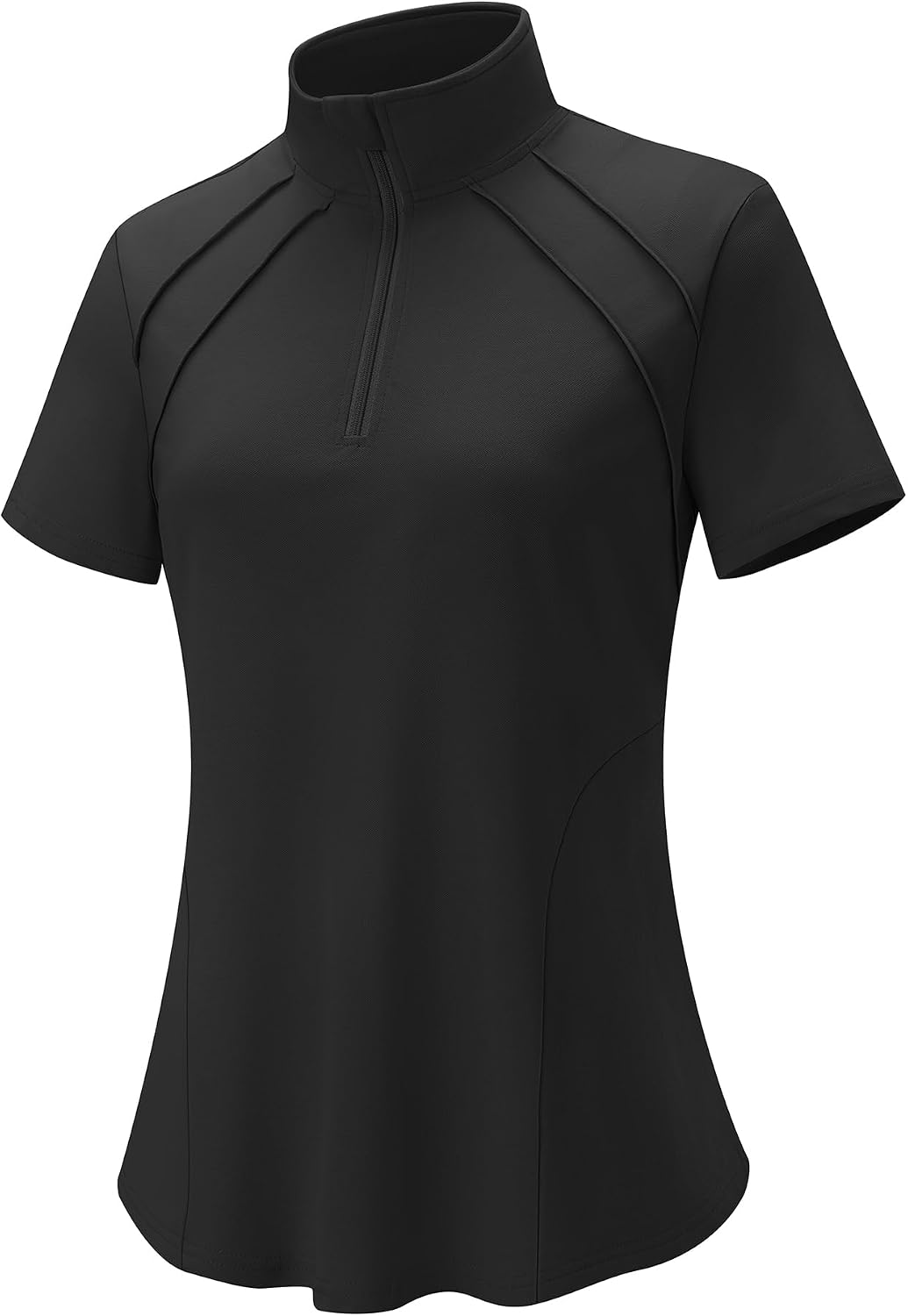 Women Golf Polo Shirts Summer Short Sleeve 1/4 Zip Tops Moisture Wicking Casual Tennis Activewear with Pockets - Image 2
