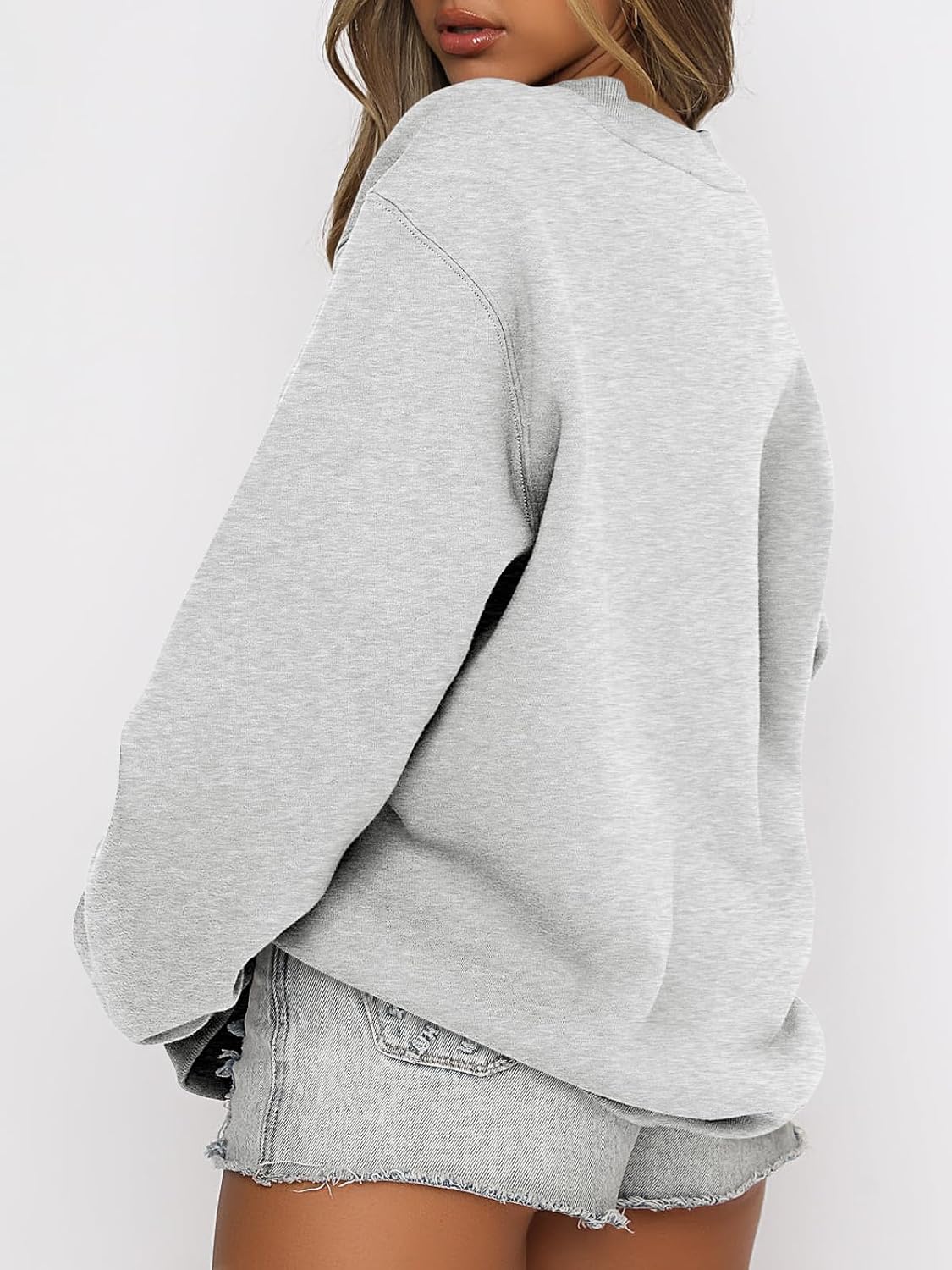 Women Sweatshirts Crewneck Oversized Pullover Sweaters Fall Winter Cute Tops Teen Girls Preppy Clothes - Image 2
